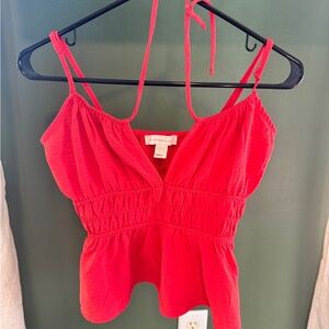 Monteau Red Camisole Top